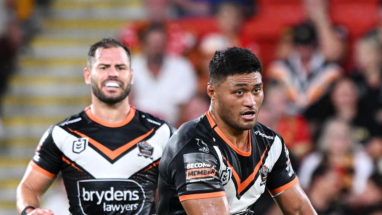 Penrith’s interest in Stefano Utoikamanu comes as no surprise to Wests Tigers teammates. Picture: Getty Images